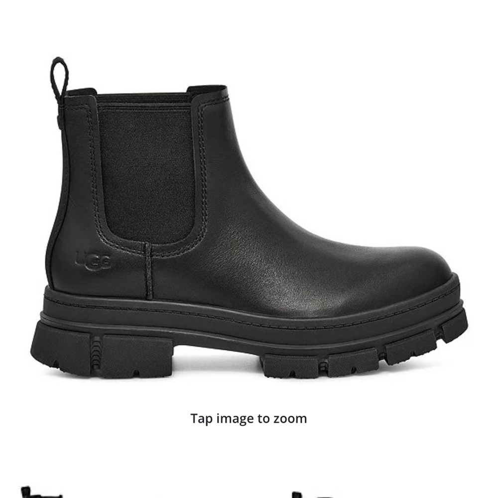 NWT Ugg Ashton Chelsea Leather Lug Sole Rain Booties
